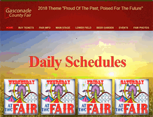 Tablet Screenshot of gasconadecountyfair.com